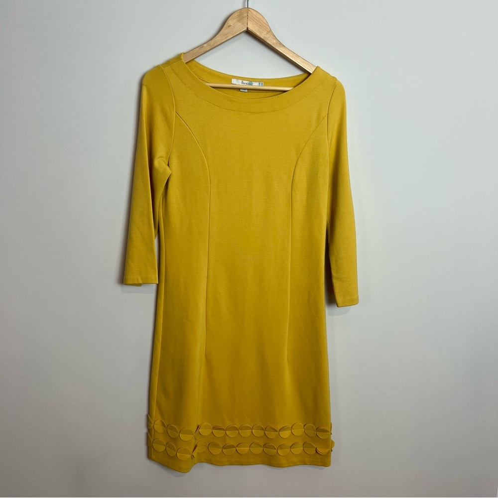 Boden Yellow Circle Applique Dress Women Size 6